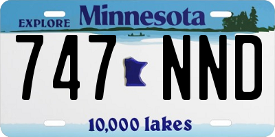 MN license plate 747NND