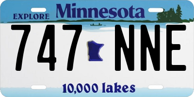 MN license plate 747NNE