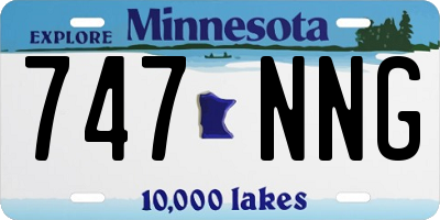 MN license plate 747NNG