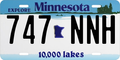 MN license plate 747NNH