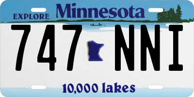 MN license plate 747NNI