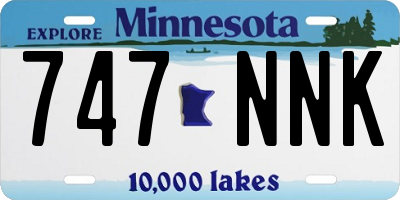 MN license plate 747NNK