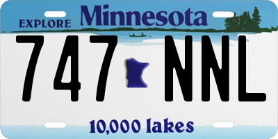 MN license plate 747NNL