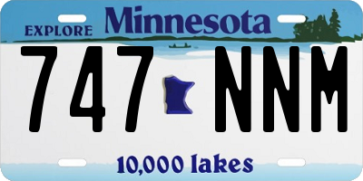 MN license plate 747NNM