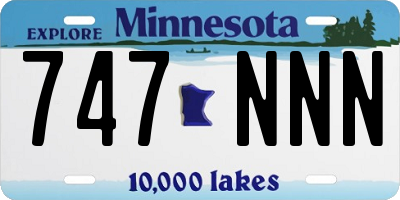MN license plate 747NNN