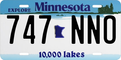 MN license plate 747NNO