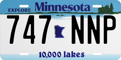 MN license plate 747NNP