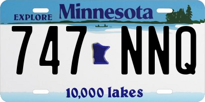 MN license plate 747NNQ
