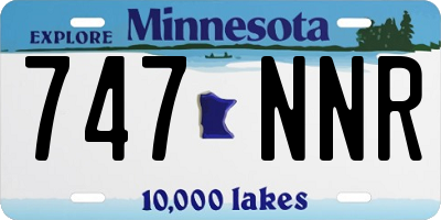 MN license plate 747NNR