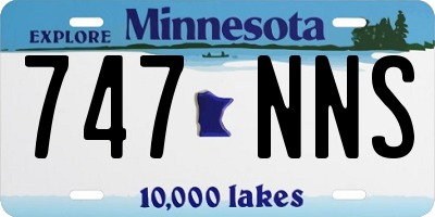 MN license plate 747NNS