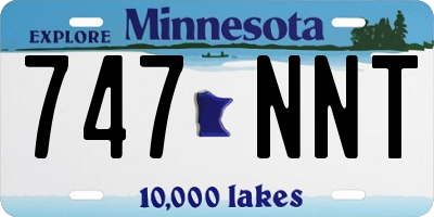 MN license plate 747NNT