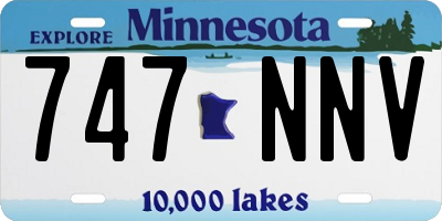 MN license plate 747NNV