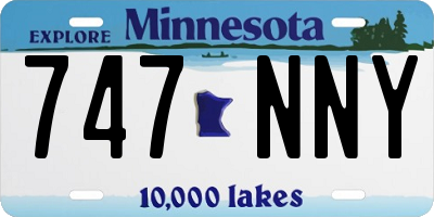 MN license plate 747NNY