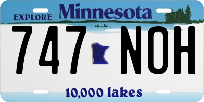 MN license plate 747NOH