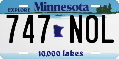 MN license plate 747NOL
