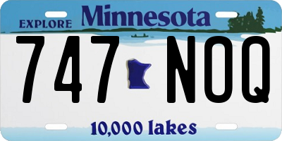 MN license plate 747NOQ