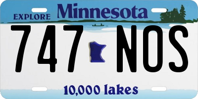 MN license plate 747NOS
