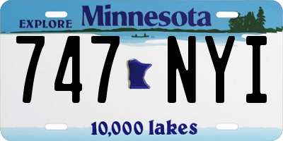 MN license plate 747NYI