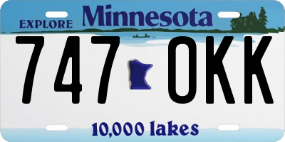MN license plate 747OKK