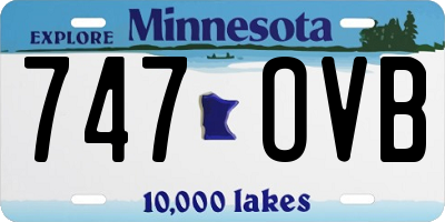 MN license plate 747OVB