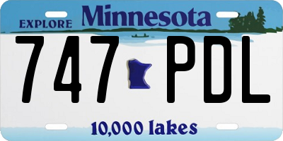 MN license plate 747PDL