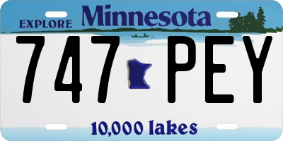 MN license plate 747PEY