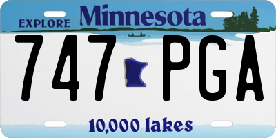 MN license plate 747PGA