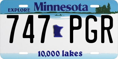 MN license plate 747PGR