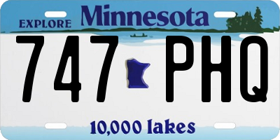 MN license plate 747PHQ