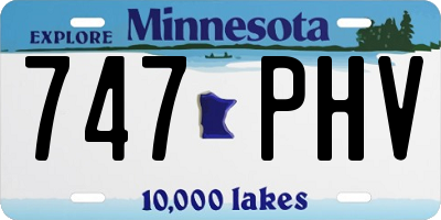 MN license plate 747PHV