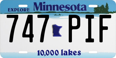MN license plate 747PIF