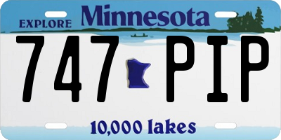MN license plate 747PIP