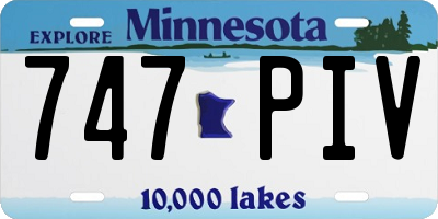 MN license plate 747PIV