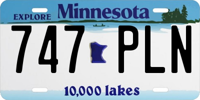 MN license plate 747PLN