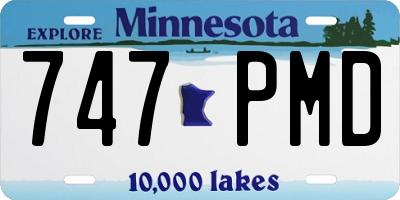 MN license plate 747PMD