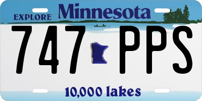 MN license plate 747PPS