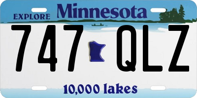 MN license plate 747QLZ