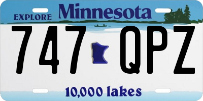 MN license plate 747QPZ