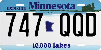MN license plate 747QQD