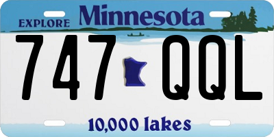 MN license plate 747QQL