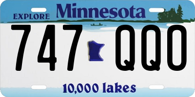 MN license plate 747QQO