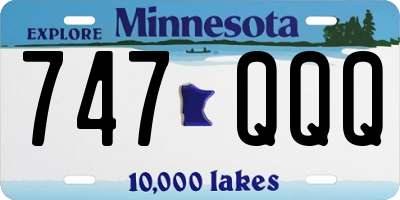 MN license plate 747QQQ