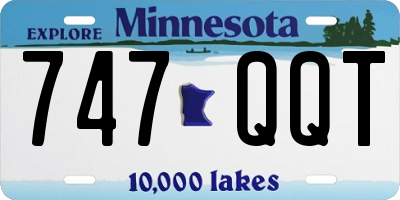 MN license plate 747QQT