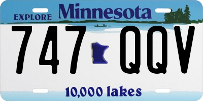 MN license plate 747QQV