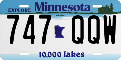 MN license plate 747QQW