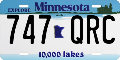 MN license plate 747QRC