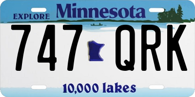 MN license plate 747QRK