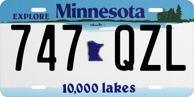 MN license plate 747QZL