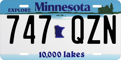 MN license plate 747QZN