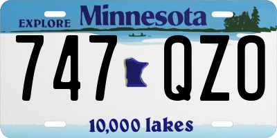 MN license plate 747QZO
